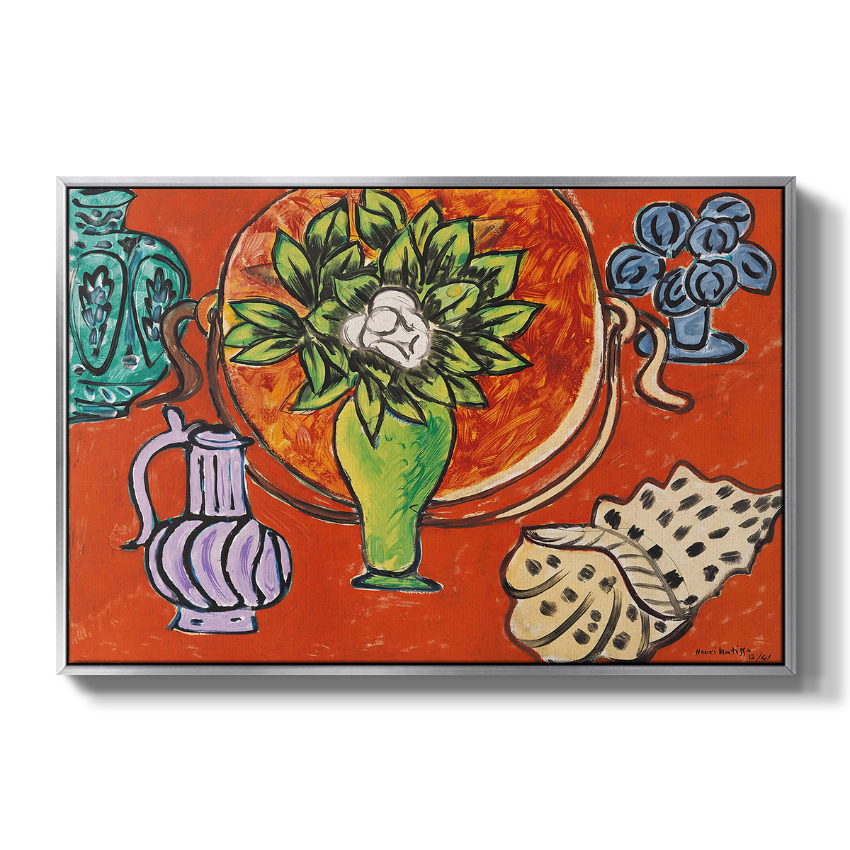 Still Life with a Magnolia (Nature morte au magnolia), 1941 - Floater Framed Canvas Print