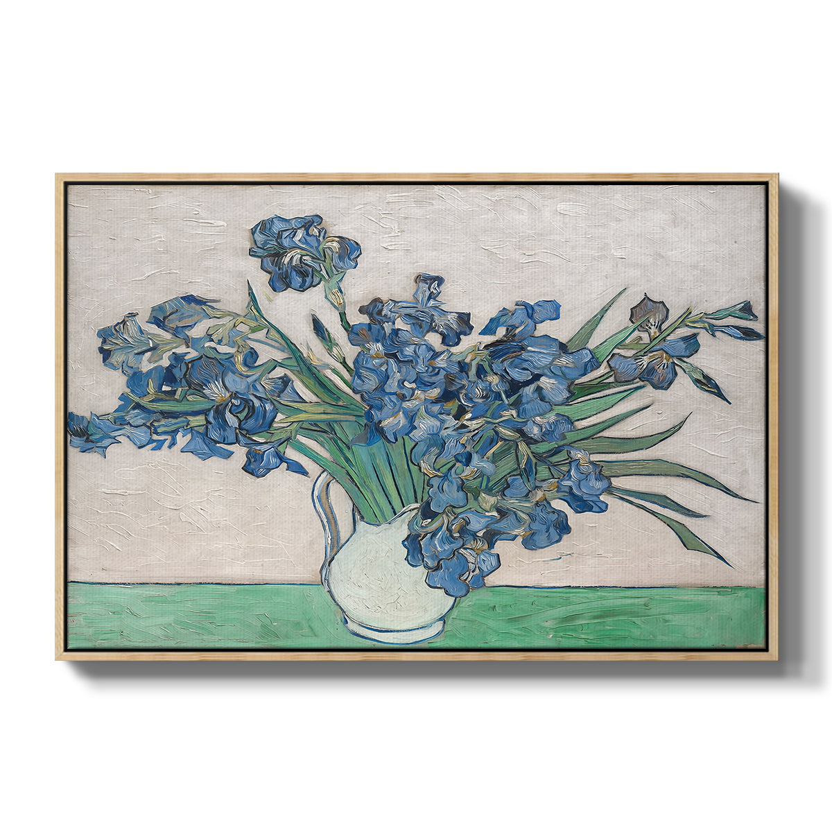 Irises, 1890 - Floater Framed Canvas Print