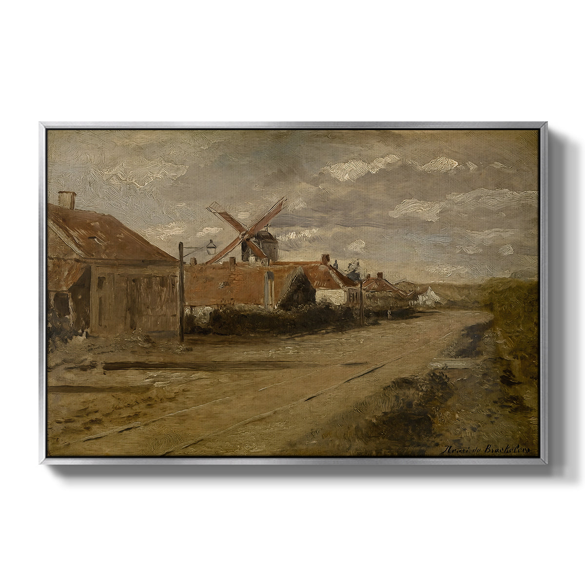The Mill at Kiel, c. 1885-1888 - Floater Framed Canvas Print