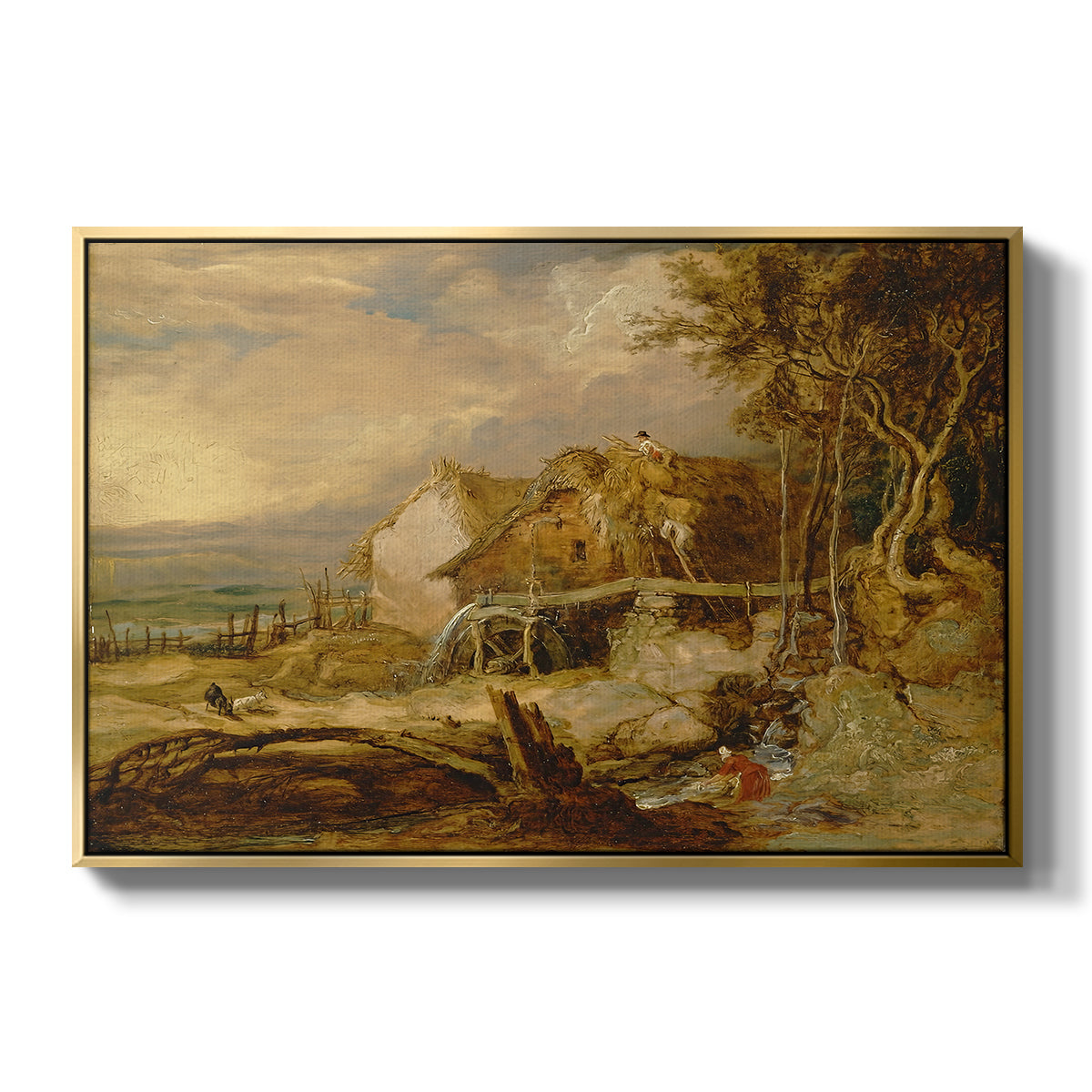 An Overshot Mill, c. 1802-1807 - Floater Framed Canvas Print
