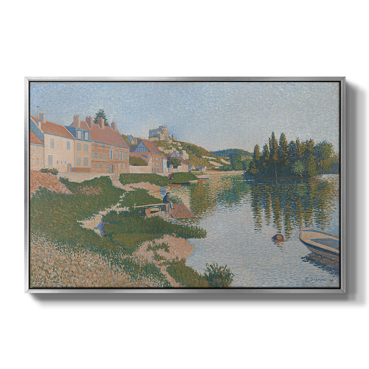 Les Andelys, Côte d'Aval, 1886 - Floater Framed Canvas Print