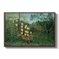 Fight Between a Tiger and a Buffalo, 1908 - Floater Framed Canvas Print