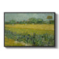 Field with Irises near Arles, 1888 - Floater Framed Canvas Print