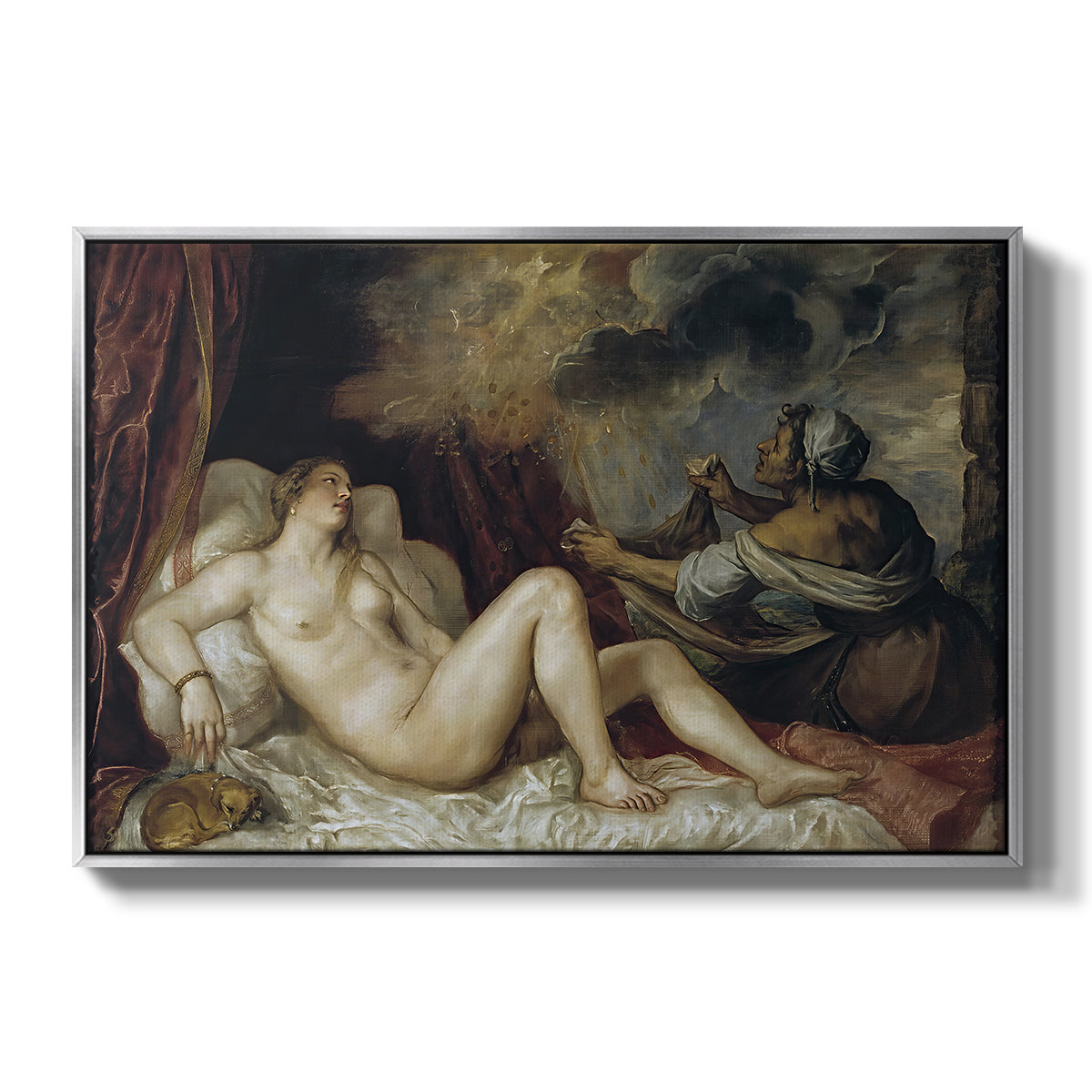 Danaë, c. 1560-1565 - Floater Framed Canvas Print