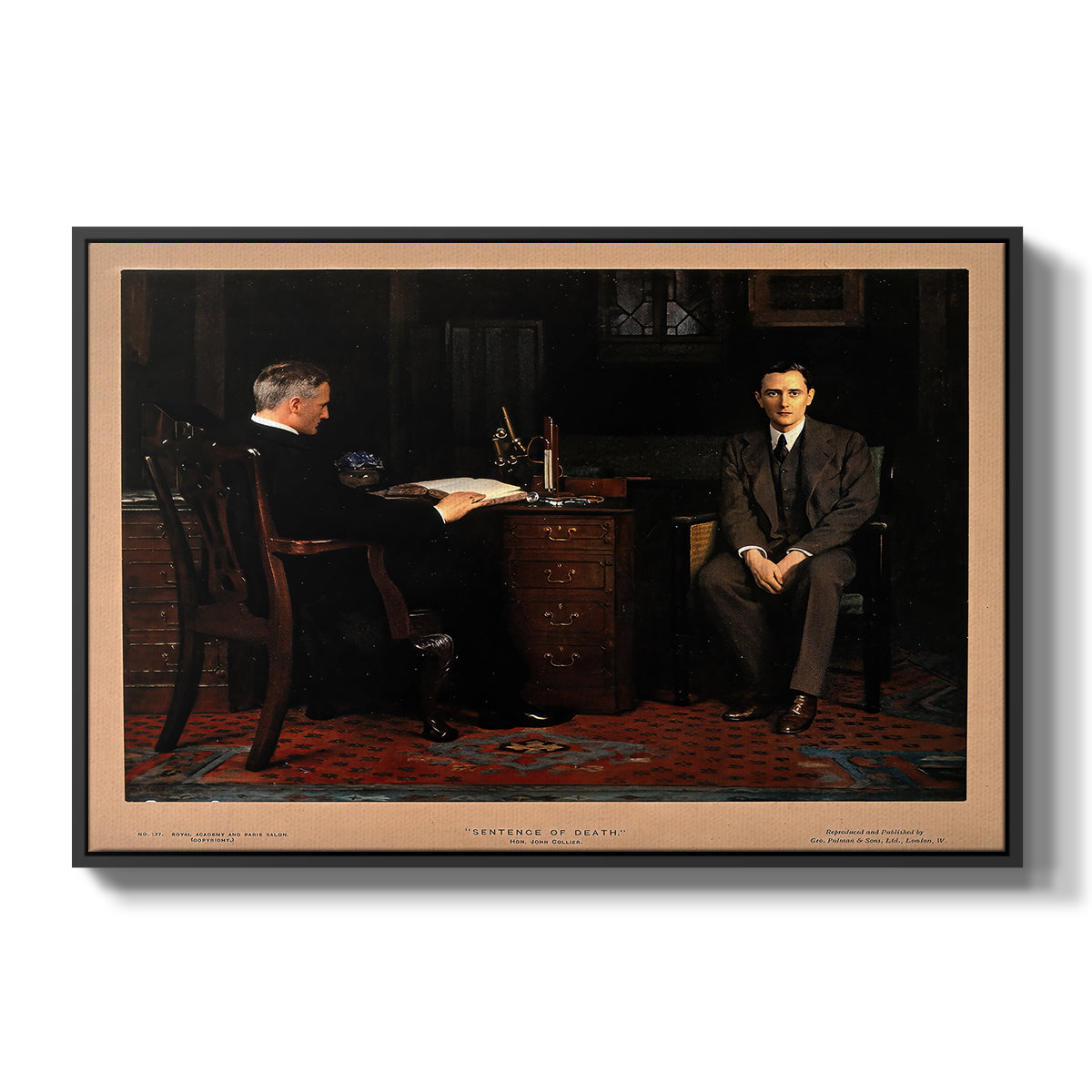 The Sentence of Death, 1908 - Floater Framed Canvas Print