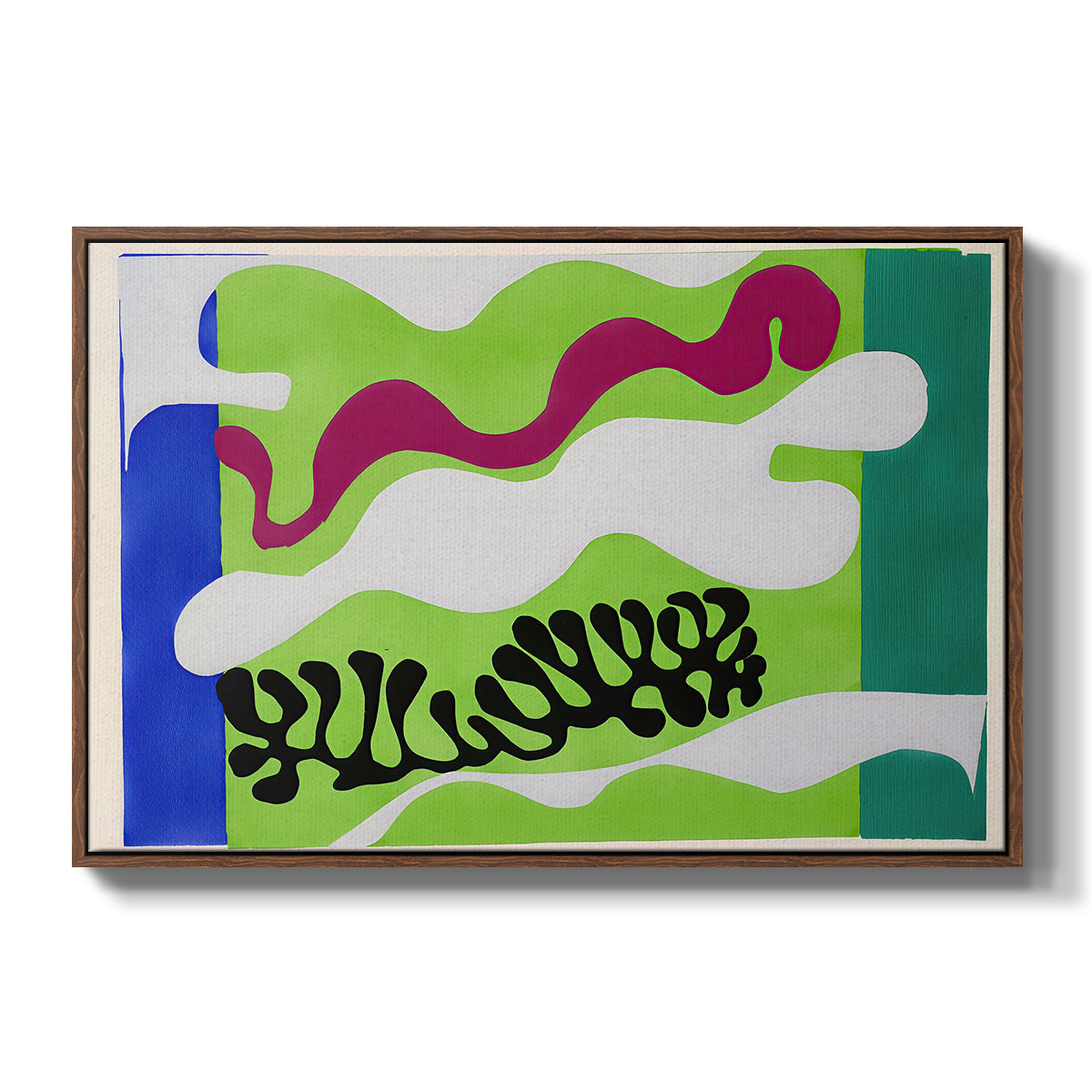 The Lagoon (Le lagon), from Jazz, 1947 - Floater Framed Canvas Print