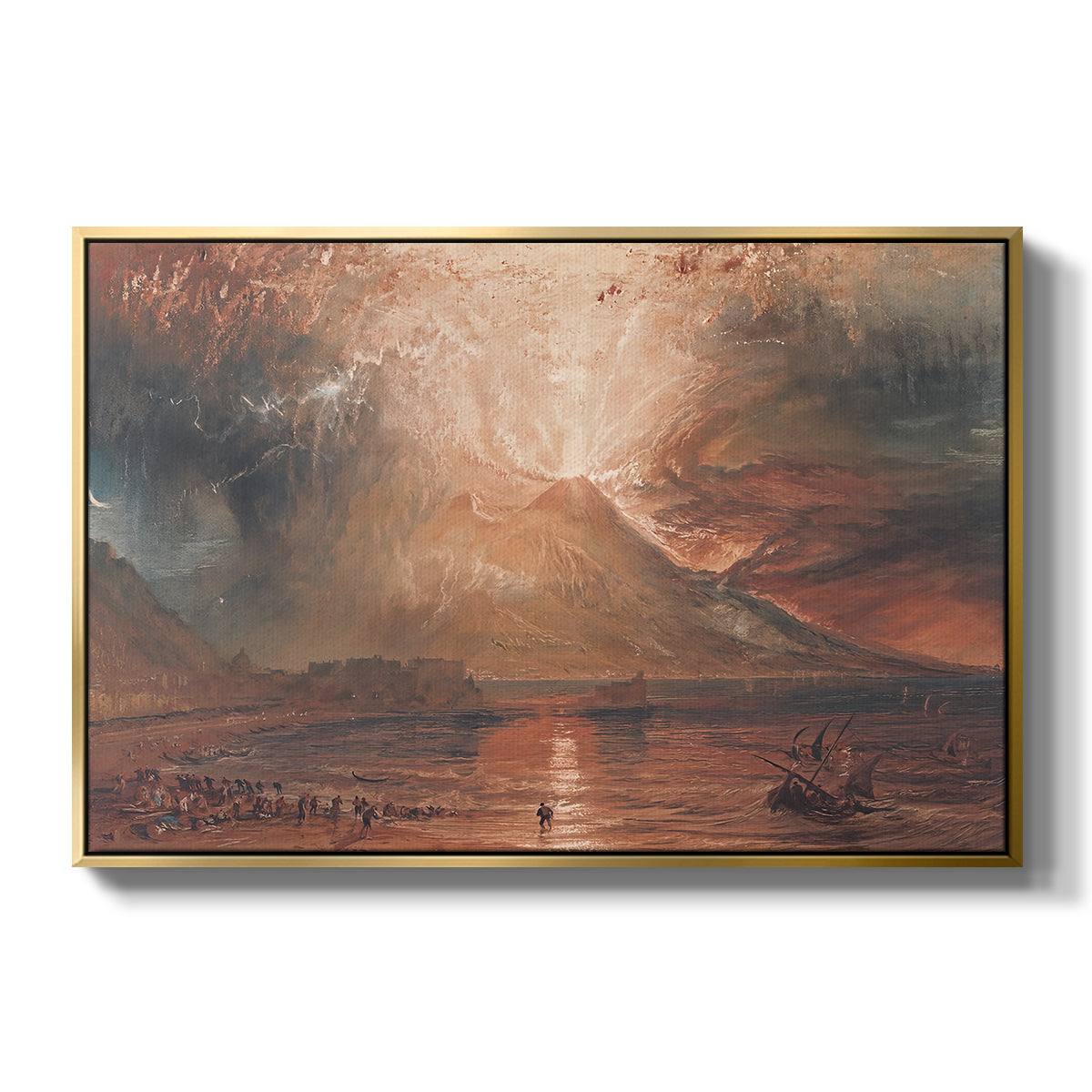 Vesuvius in Eruption, c. 1817 - Floater Framed Canvas Print