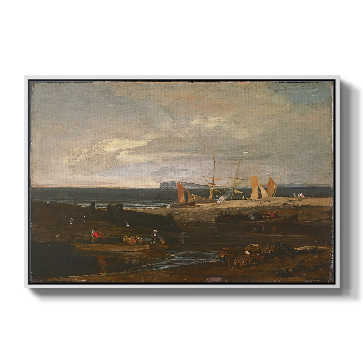 A Scene on the English Coast, c. 1798 - Floater Framed Canvas Print