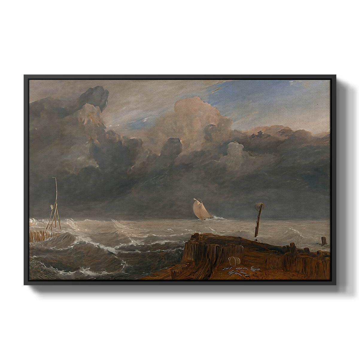 Port Ruysdael, 1827 - Floater Framed Canvas Print