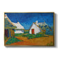 Three White Cottages at Saintes-Maries, 1888 - Floater Framed Canvas Print