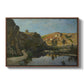 River Landscape with Cliffs, c. 1850-1860 - Floater Framed Canvas Print