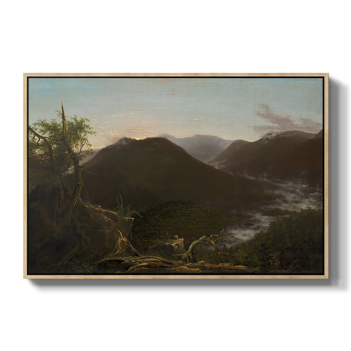 Sunrise in the Catskill Mountains, 1826 - Floater Framed Canvas Print