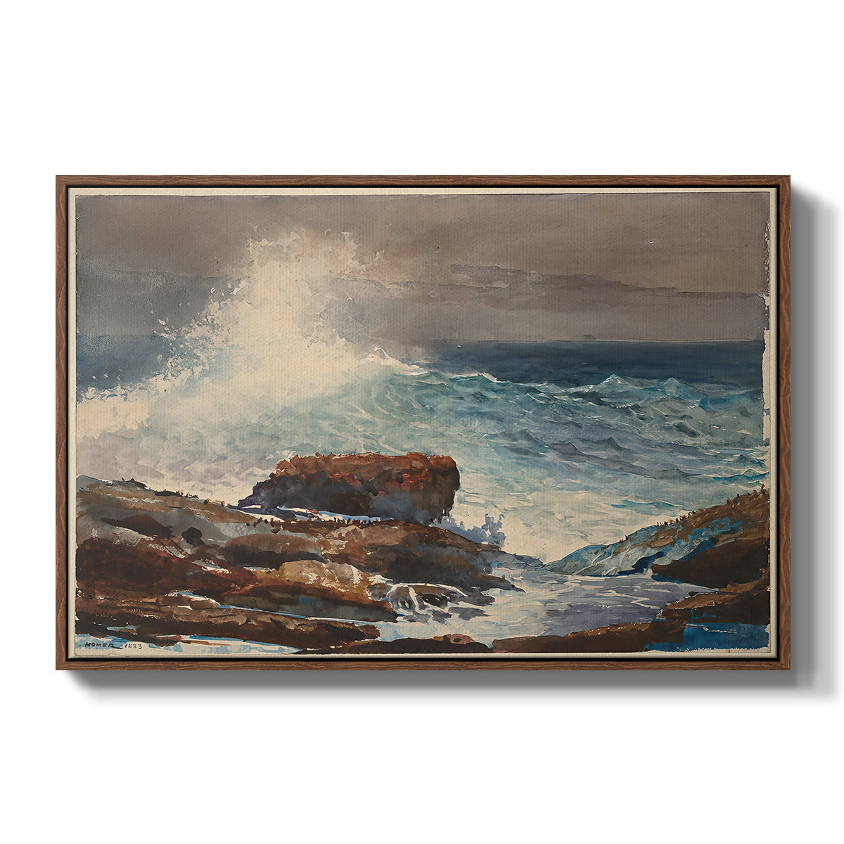 Incoming Tide, Scarboro, Maine, 1883 - Floater Framed Canvas Print