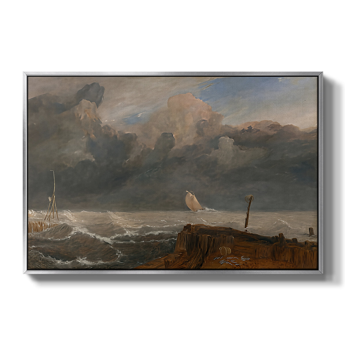 Port Ruysdael, 1827 - Floater Framed Canvas Print