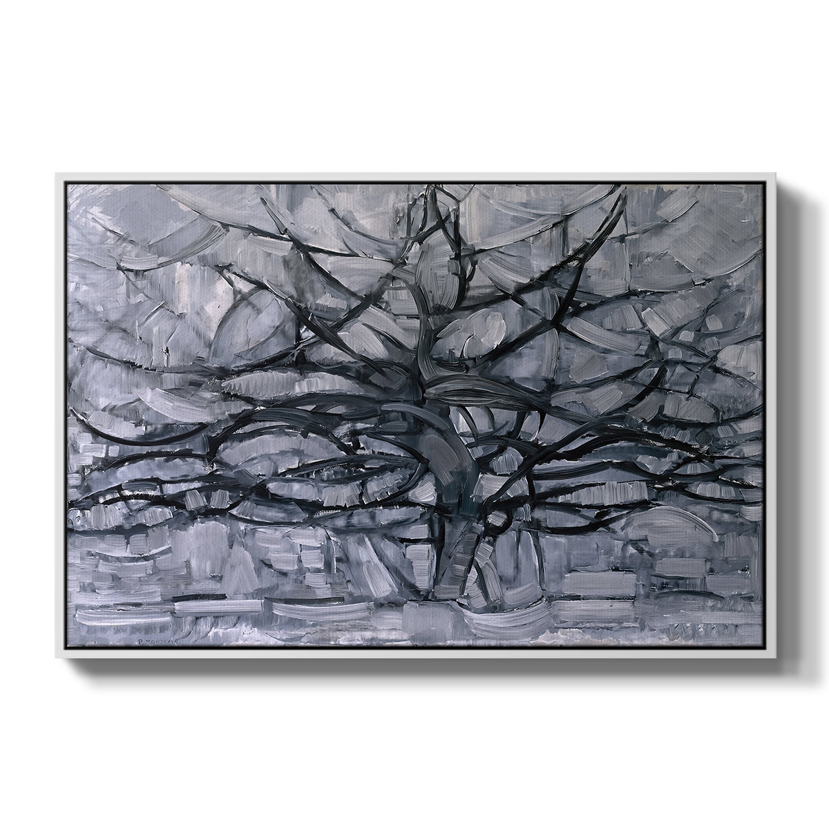 The Gray Tree, 1911 - Floater Framed Canvas Print
