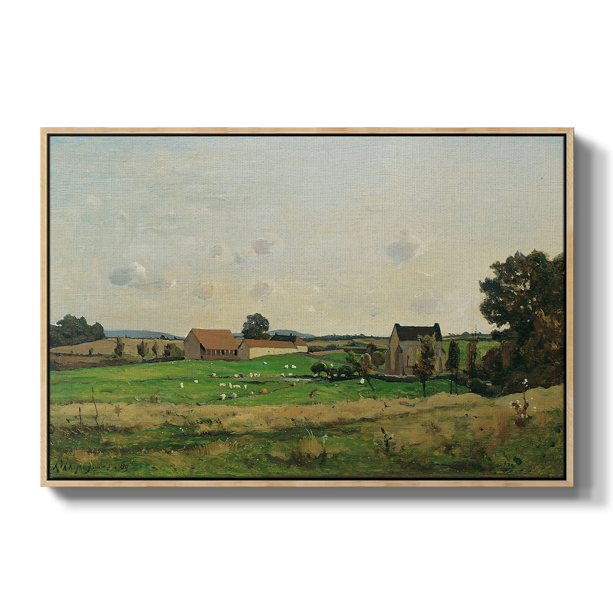 The Saulce Estate, 1869 - Floater Framed Canvas Print