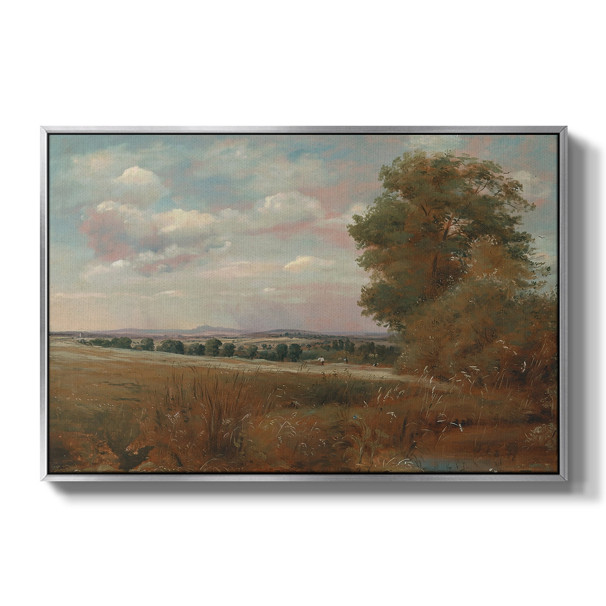 Landscape at Hampstead, with Harrow in the Distance, c. 1849-1855 - Floater Framed Canvas Print