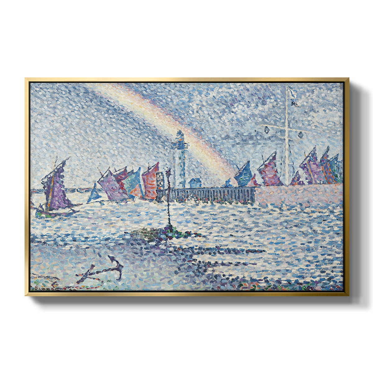 Entrance to the Port of Honfleur, 1899 - Floater Framed Canvas Print