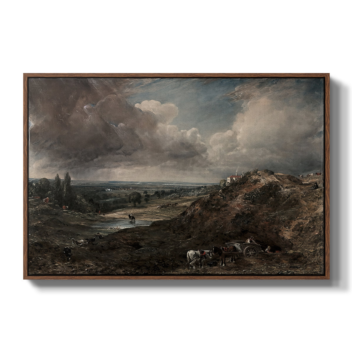 Branch Hill Pond, Hampstead Heath, c. 1828 - Floater Framed Canvas Print