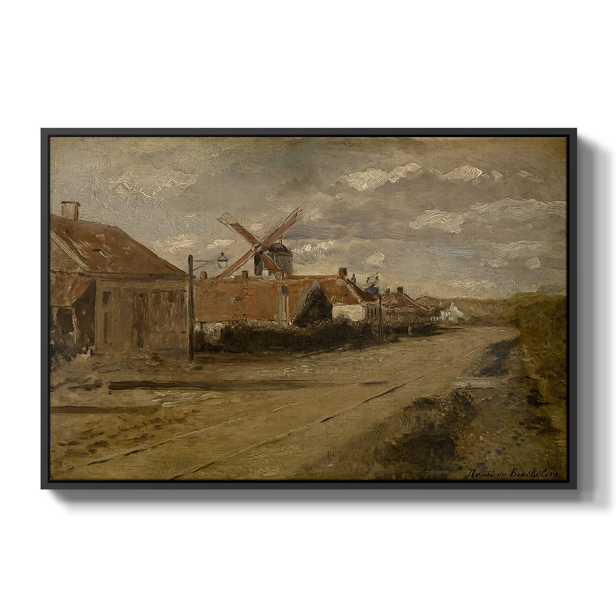 The Mill at Kiel, c. 1885-1888 - Floater Framed Canvas Print