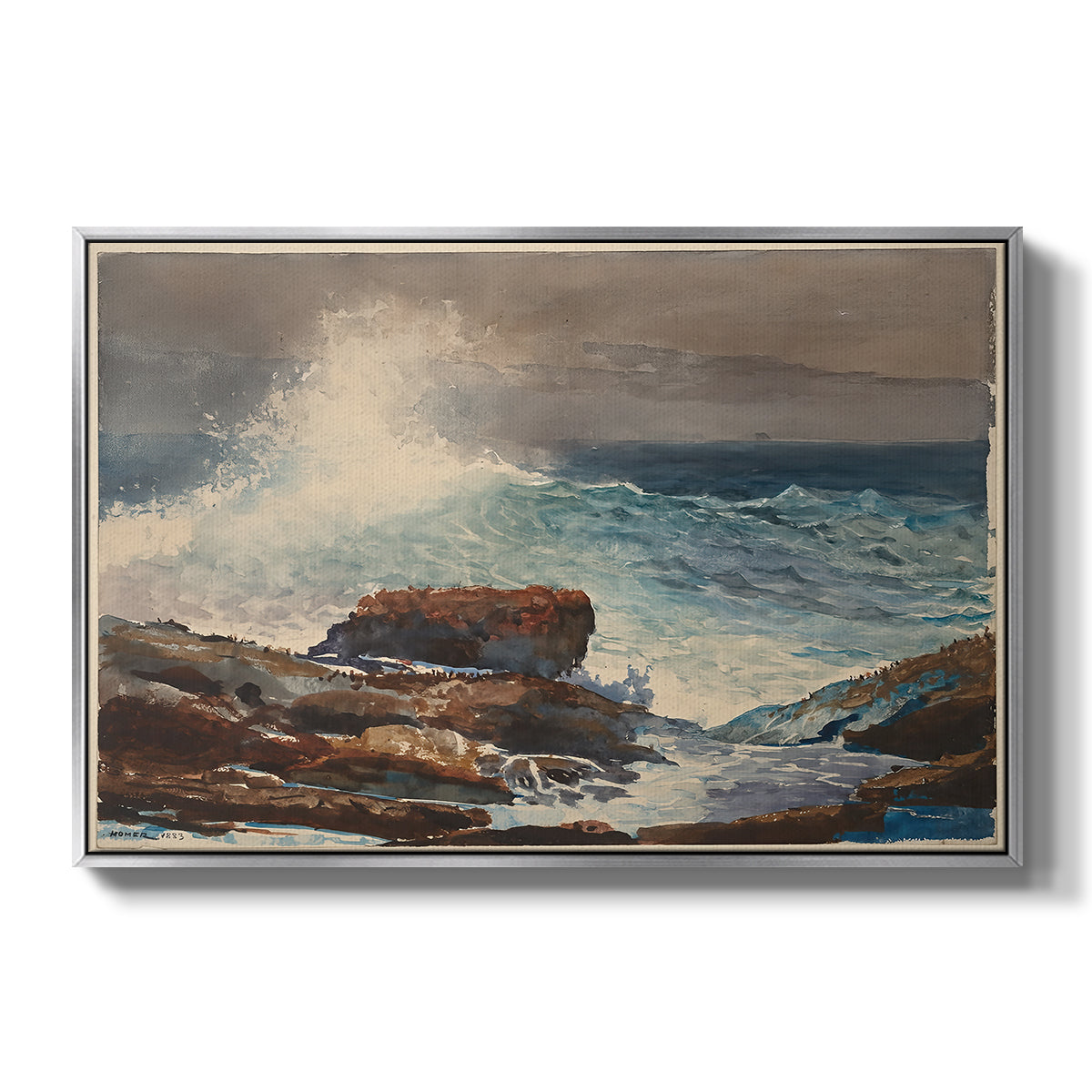 Incoming Tide, Scarboro, Maine, 1883 - Floater Framed Canvas Print