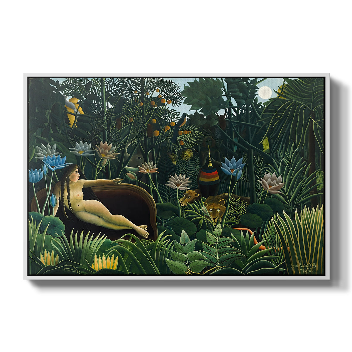 The Dream (Le Rêve), 1910 - Floater Framed Canvas Print