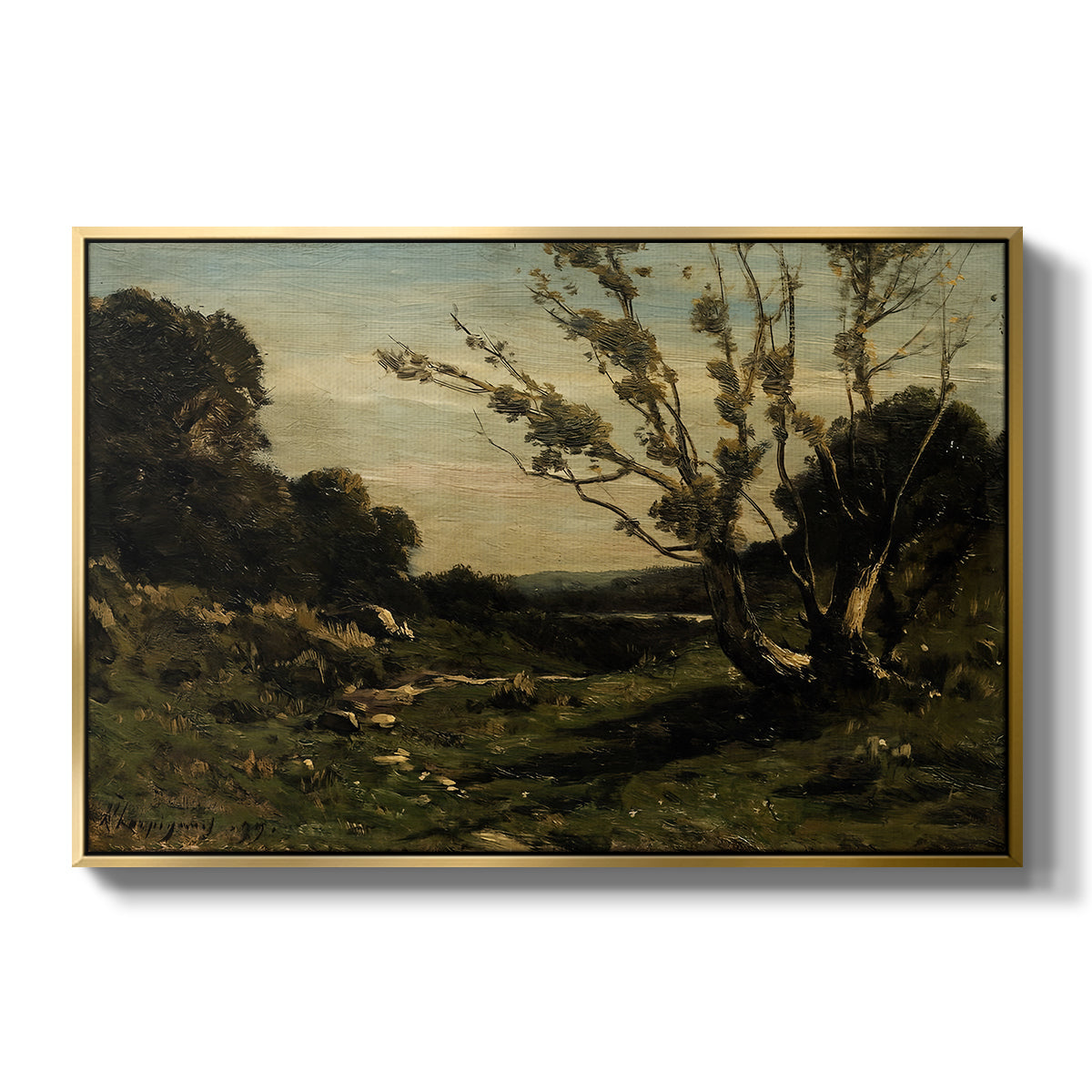 Morning in the Nievre, 1877 - Floater Framed Canvas Print