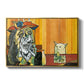 Woman Yelling at a Cat Meme (Picasso Parody) - Floater Framed Canvas Print