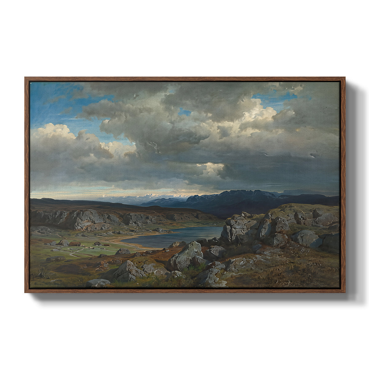 Norwegian Highlands, 1857 - Floater Framed Canvas Print