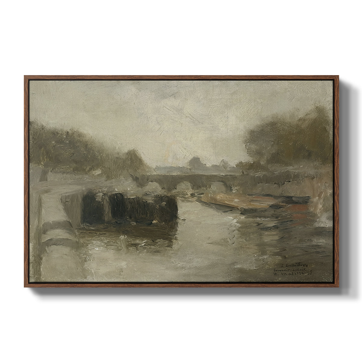 The Bridge (Le pont), 1895 - Floater Framed Canvas Print