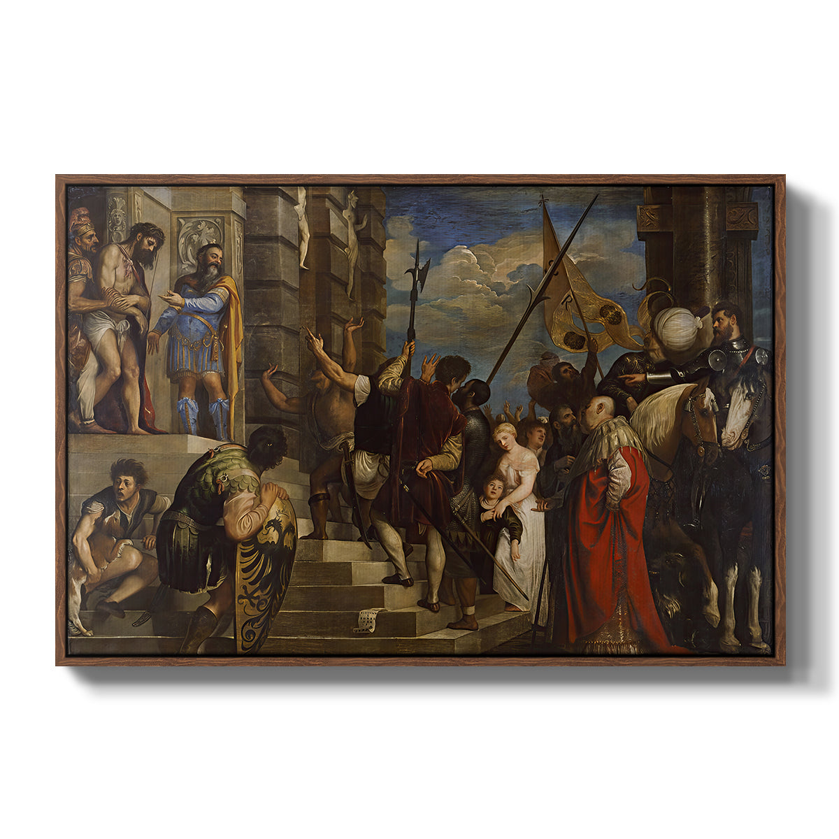 Ecce Homo, c. 1543 - Floater Framed Canvas Print