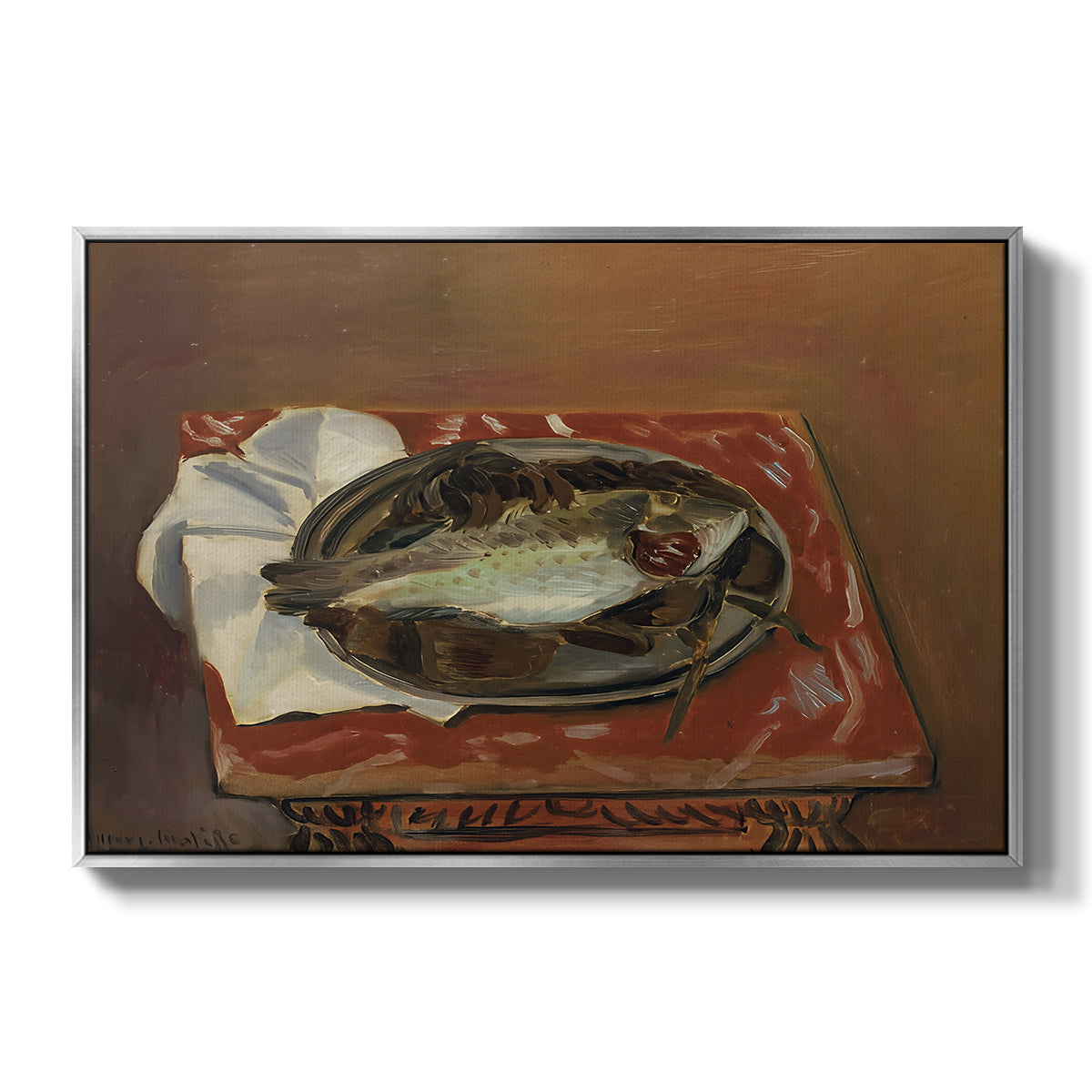 Still Life with Bream (Nature morte à la daurade), 1920 - Floater Framed Canvas Print