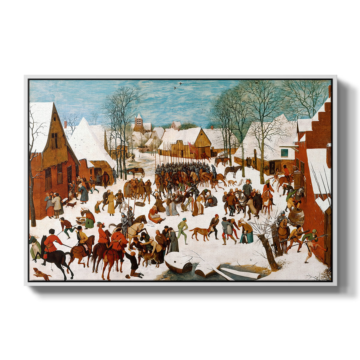 Massacre of the Innocents, c. 1565-1567 - Floater Framed Canvas Print
