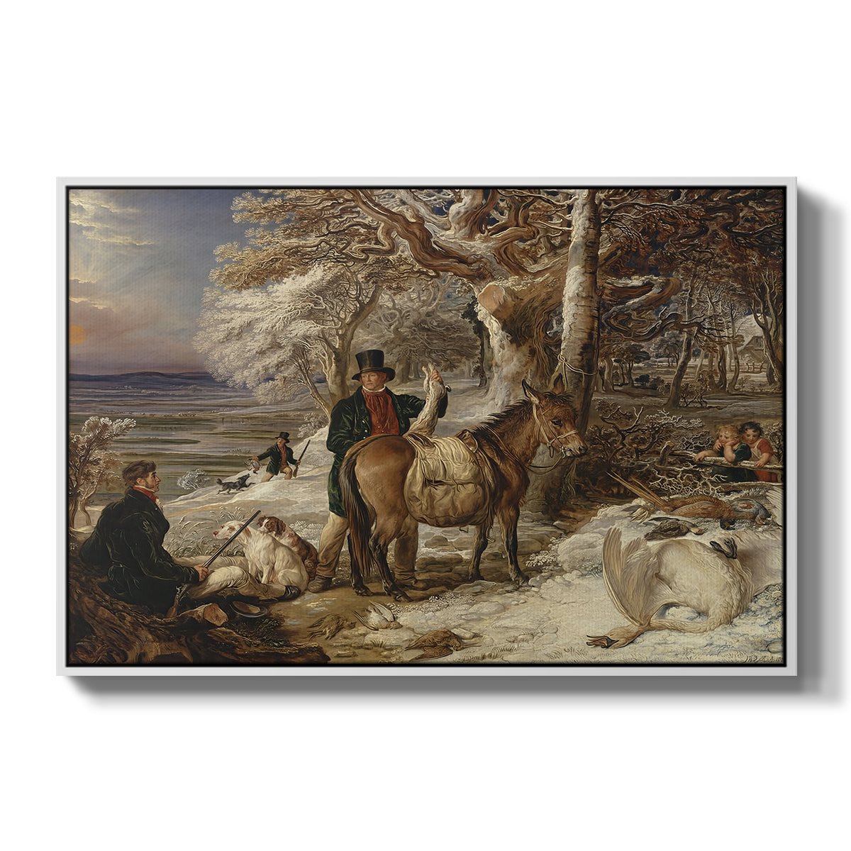 The Day's Sport, 1826 - Floater Framed Canvas Print