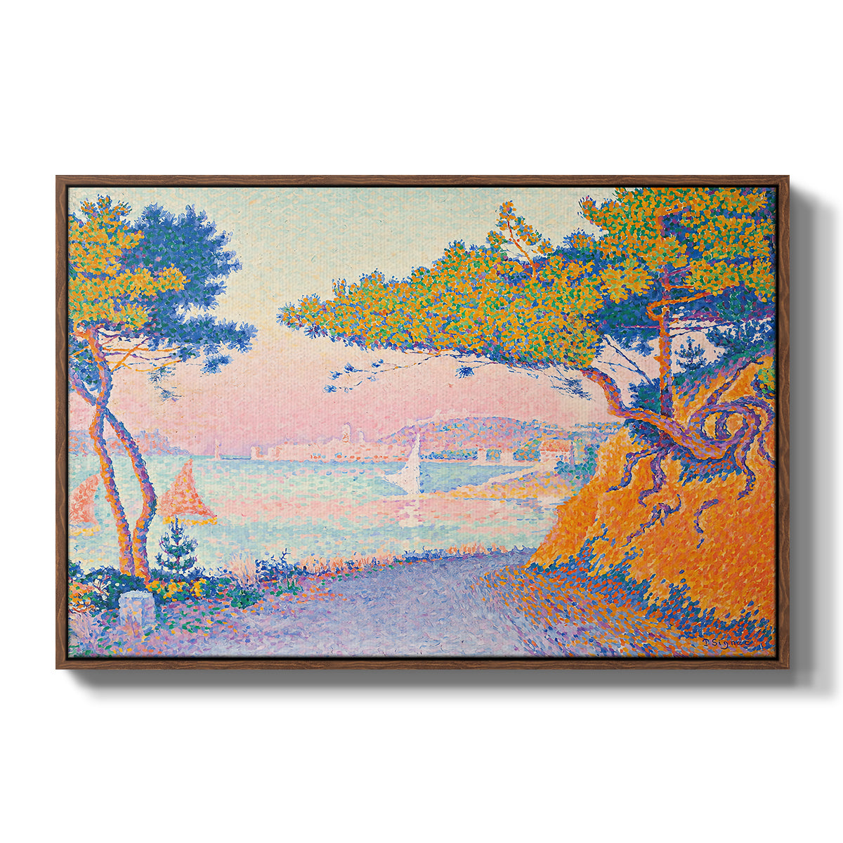 Golfe Juan, 1896 - Floater Framed Canvas Print