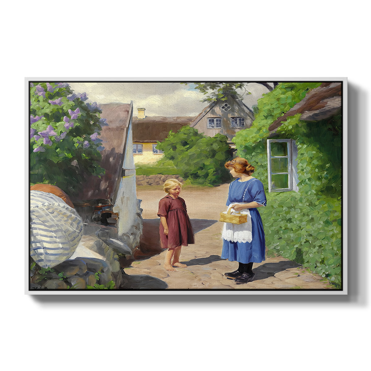 Summer Day in Jyllinge, 1922 - Floater Framed Canvas Print