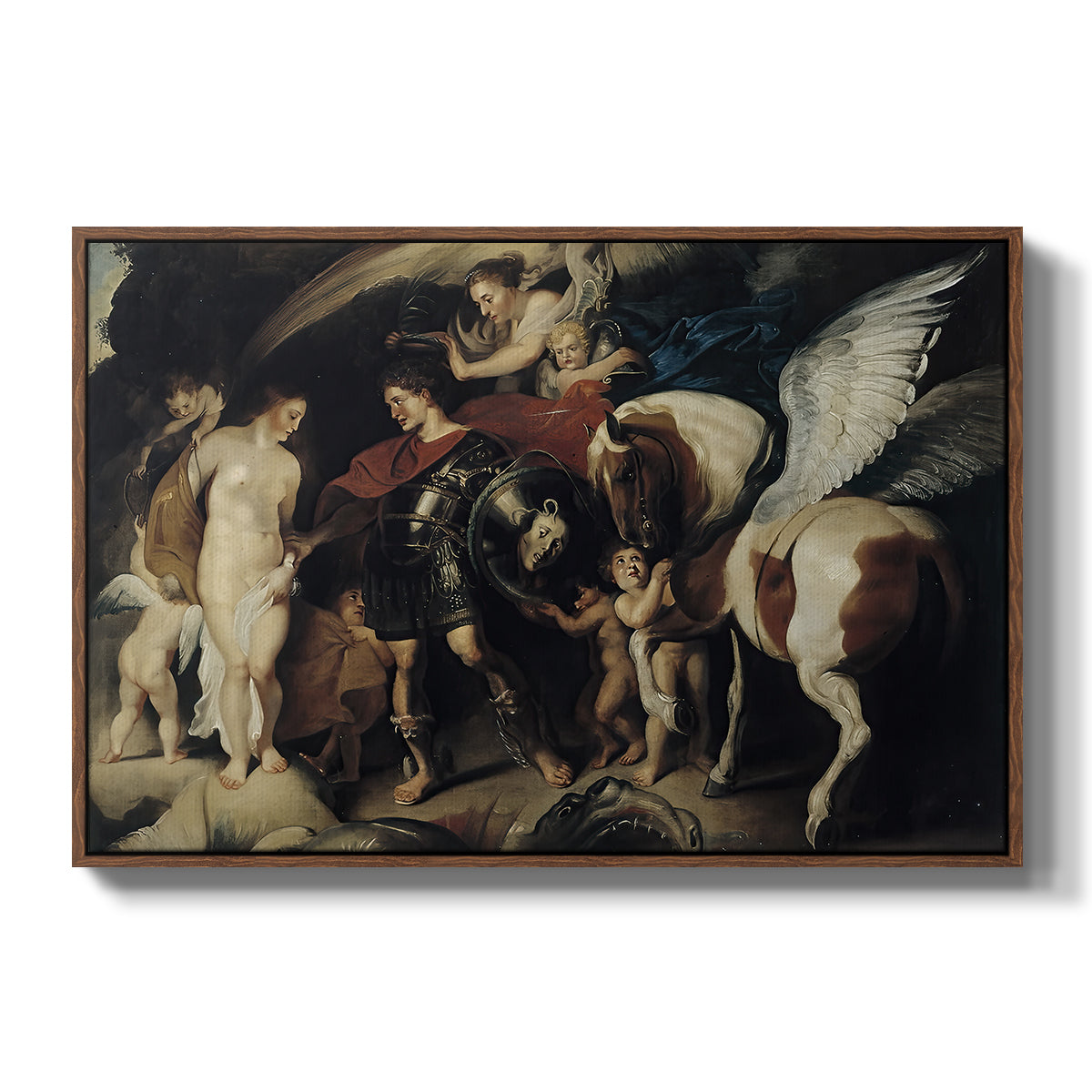 Perseus and Andromeda, c. 1620 - Floater Framed Canvas Print