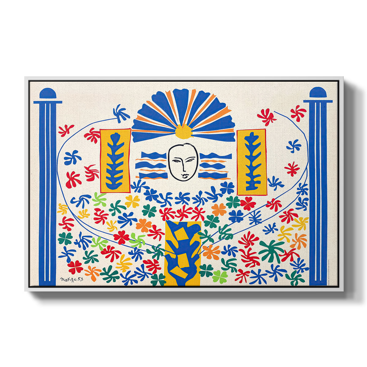 Apollo (Apollon), 1953 - Floater Framed Canvas Print
