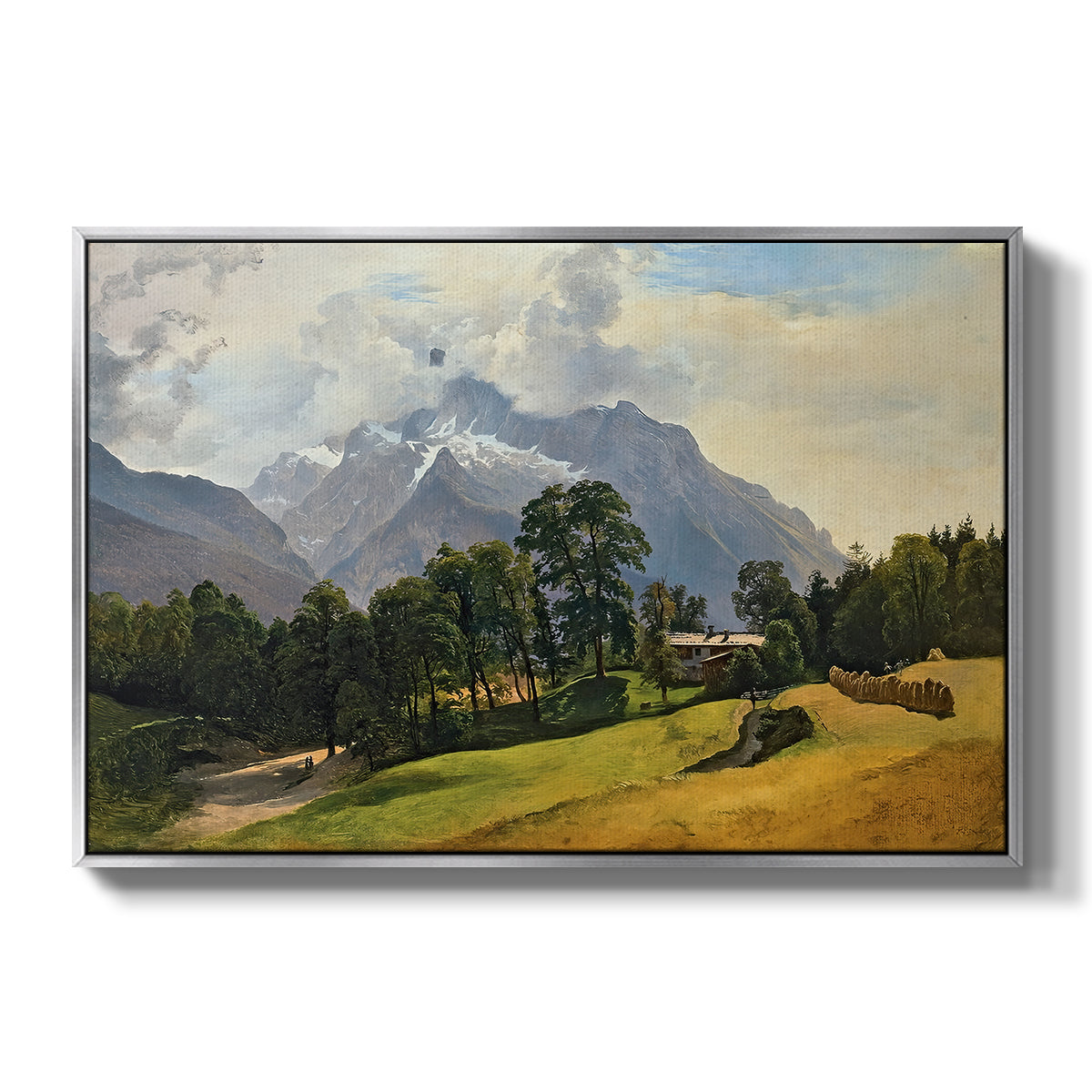 Mountains in Berchtesgaden - Floater Framed Canvas Print