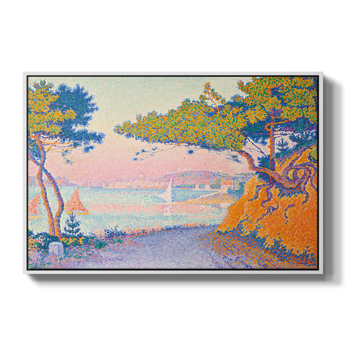 Golfe Juan, 1896 - Floater Framed Canvas Print