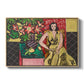 Seated Woman with a Vase of Amaryllis, 1941 - Floater Framed Canvas Print