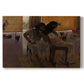 Canvas art print portraying ancient Egyptian figures gathered in ceremonial or architectural setting, set against a white background