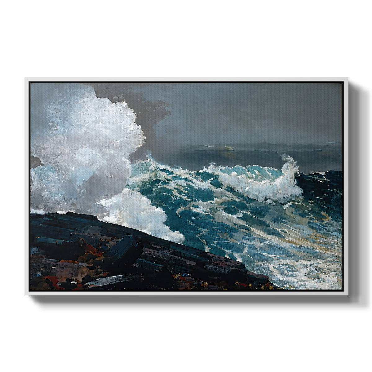 Northeaster, 1895 - Floater Framed Canvas Print