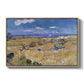 Wheat Field with Reaper, Auvers, 1888 - Floater Framed Canvas Print