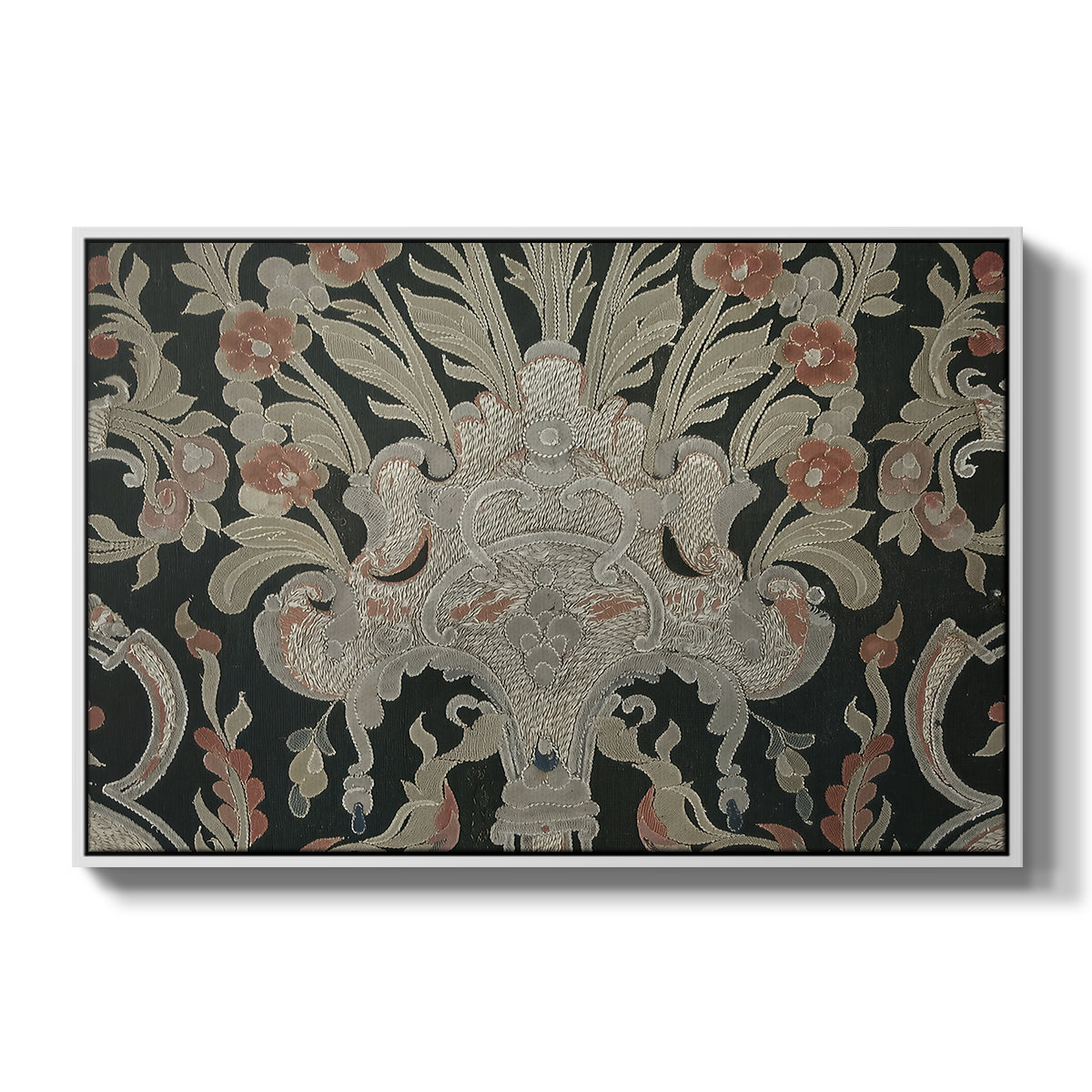 Hanging (Printed Textile), c. 18th Century - Floater Framed Canvas Print