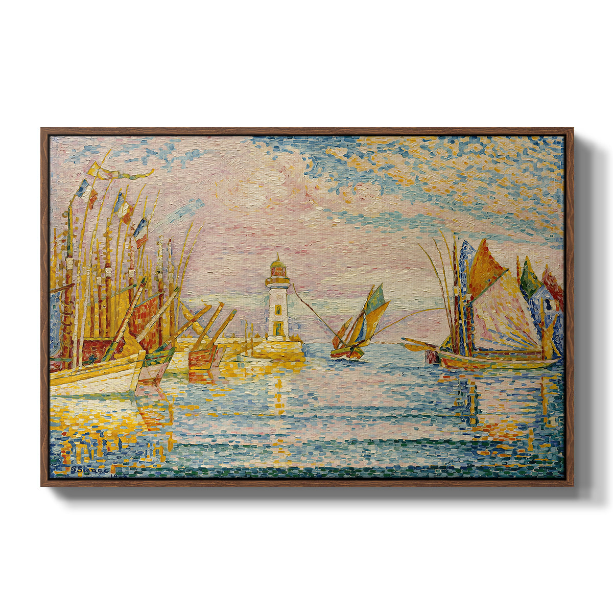 The Lighthouse at Groix, 1925 - Floater Framed Canvas Print