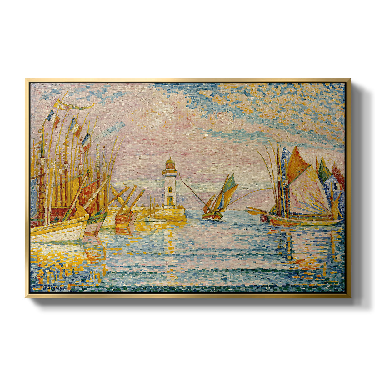 The Lighthouse at Groix, 1925 - Floater Framed Canvas Print