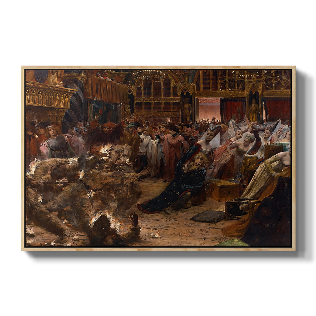 Ball of the Burning Men, 1889 - Floater Framed Canvas Print