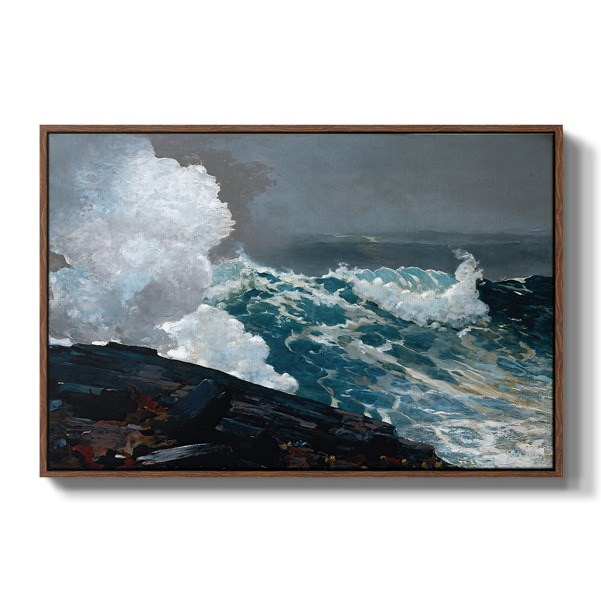 Northeaster, 1895 - Floater Framed Canvas Print