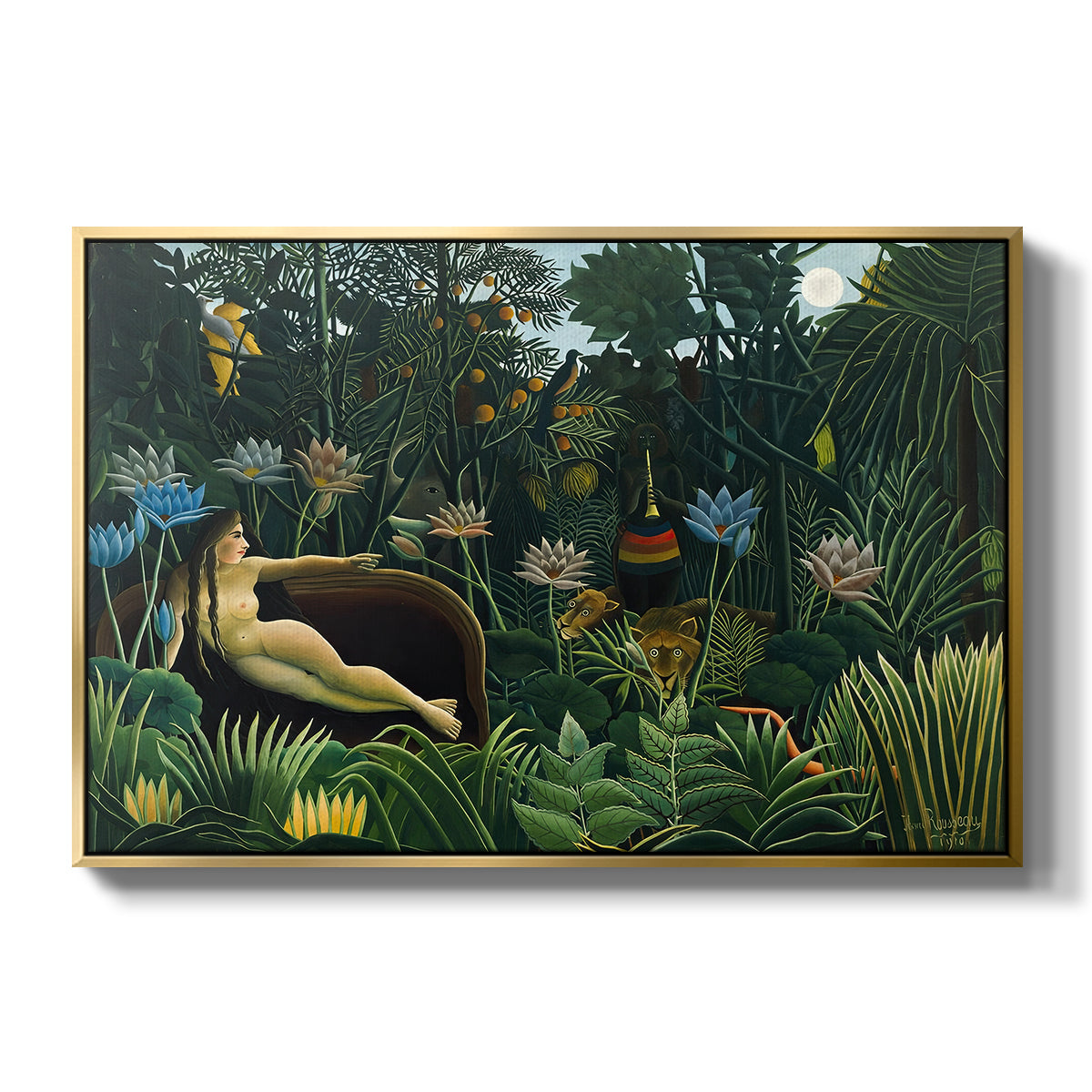 The Dream (Le Rêve), 1910 - Floater Framed Canvas Print